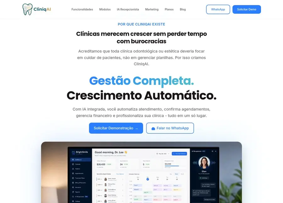 Exemplo real de landing page produzida